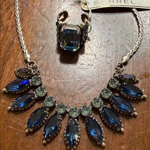 Sorrelli Sapphire Blue and Silver Necklace Set